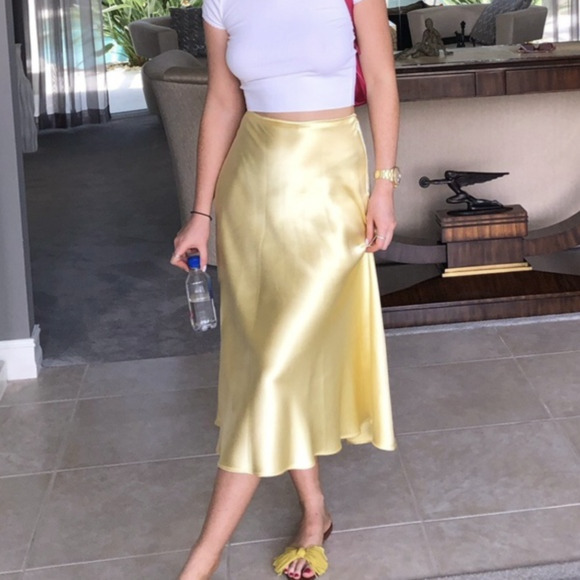 Yellow Midi Skirts